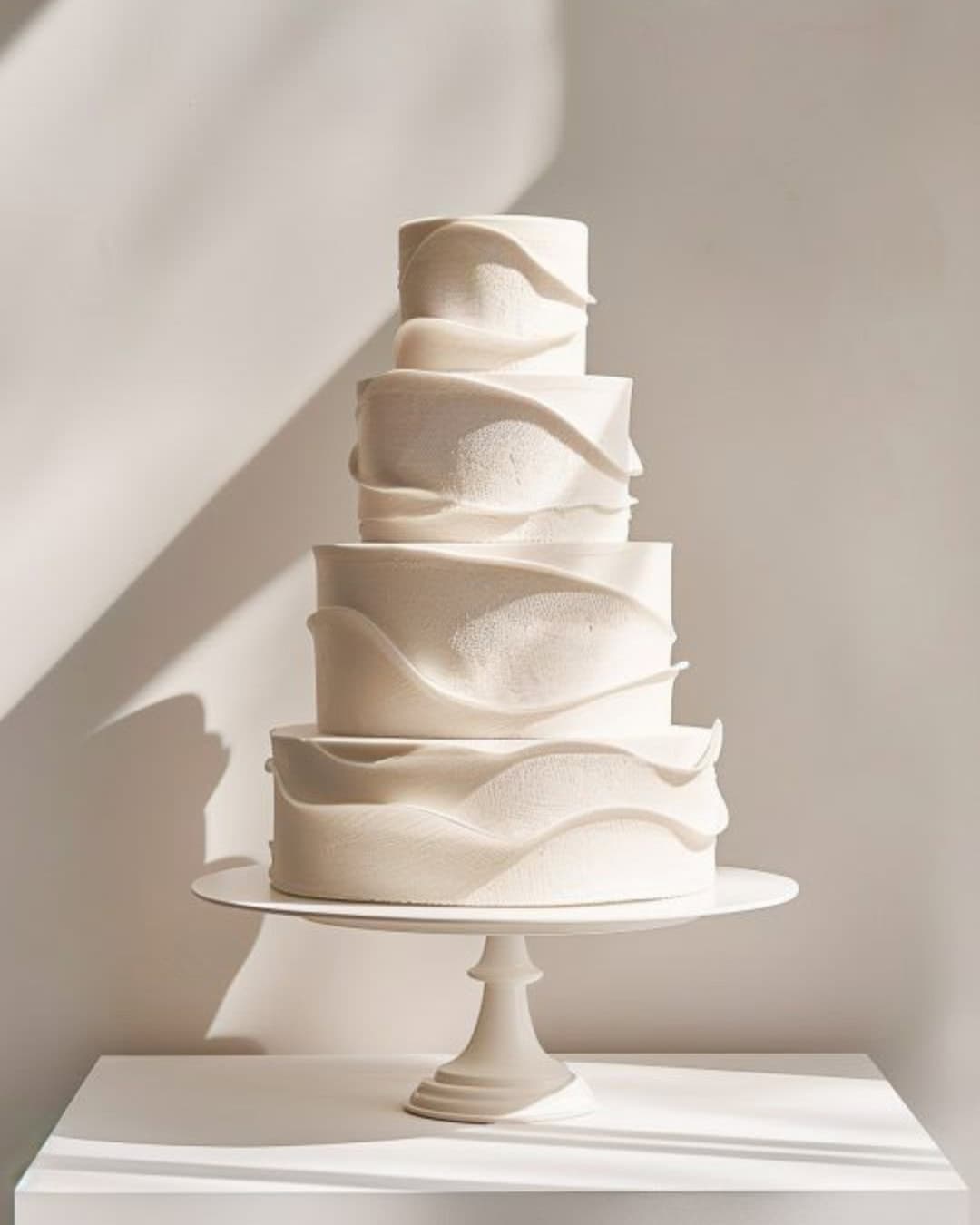 Bruiloft inspiratie minimalistic chic wedding witte bruiloft taart wedding cake