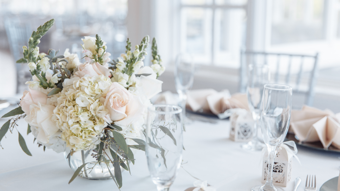 bruiloft decoratie tafel voor het diner