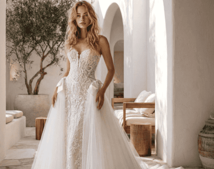 Trouwjurk van het merk Libelle met afneembare rok