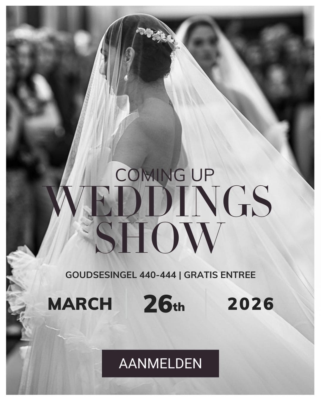 Weddings show trouwjurken modeshow op 26 maart 2026